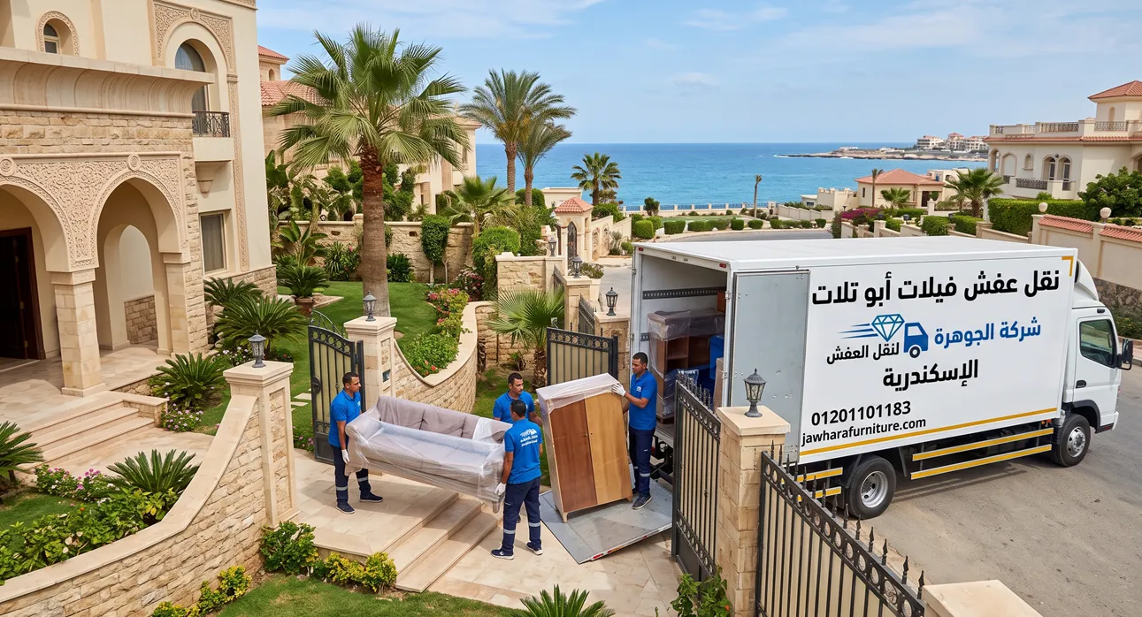 نقل عفش فيلات أبو تلات باحترافية وأمان كامل